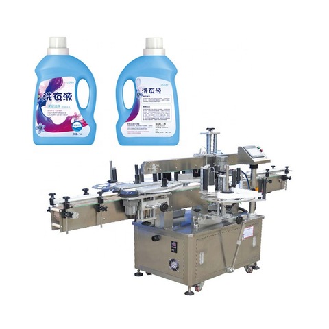 Mesin Pelabelan Botol Label Kertas Otomatis / Aplikator Labeler Paster Lem Basah untuk Toples Plastik Berbentuk Bulat Datar Botol Kaca Makanan Kaleng 