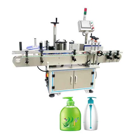 Mesin Pelabelan Sisi Botol Persegi Kecil Otomatis Putih 