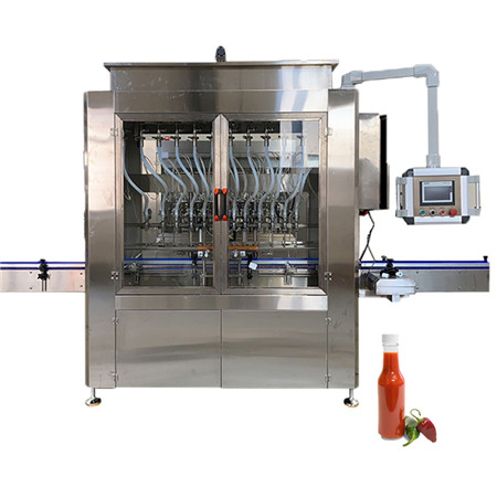 Peralatan Pengisian Piston Cair Kental Otomatis Mesin Kemasan Pembotolan Deterjen Lengkap untuk Pembersih Tangan / Pasta Tomat / Gel Alkohol / Minyak Goreng 